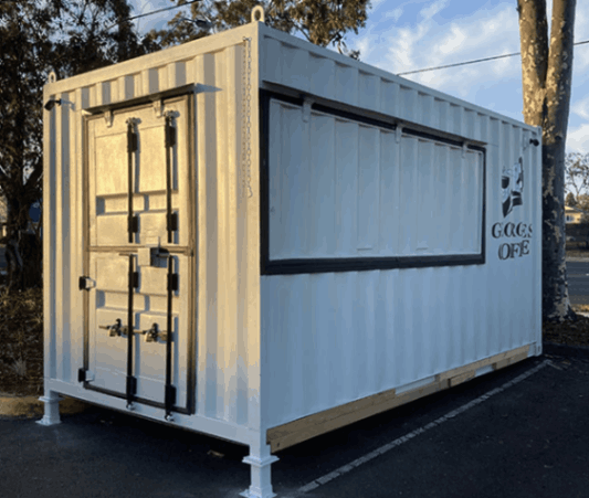 Shipping container cafe